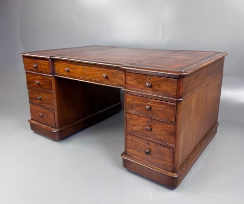 Antique Victorian Partners Desk