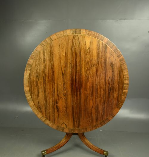 Regency Rosewood Brass Inlayed Centre Dining Table