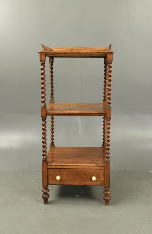 fig 1. 19th Century Victorian walnut whatnot