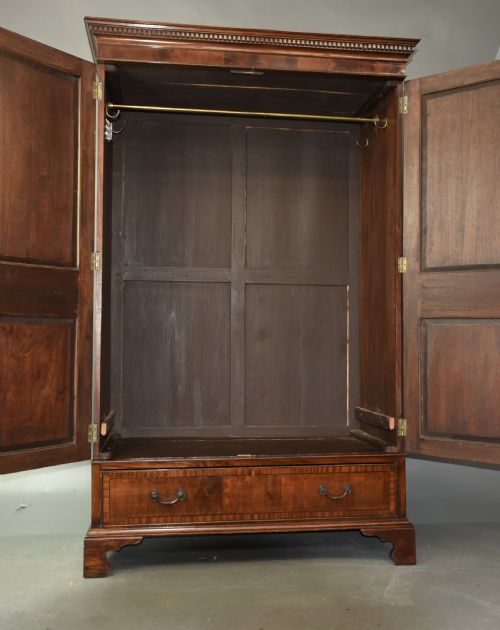 fig 1. 19th century mahogany double wardrobe
