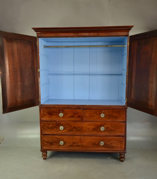 fig 1. Regency mahogany Gentleman's wardrobe