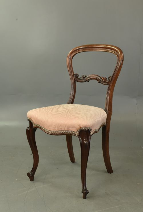 fig 1. Set of six Victorian rosewood dining chairs