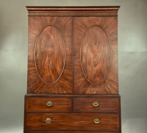 fig 1. Georgian mahogany Gentlemans wardrobe