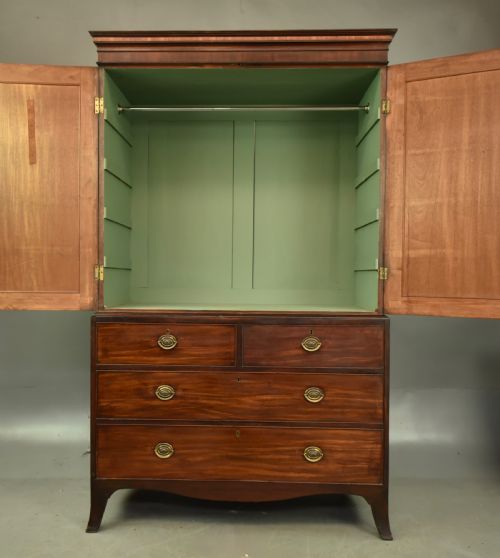 fig 2. Georgian mahogany Gentlemans wardrobe