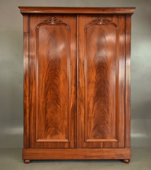 Victorian Mahogany Double Wardrobe