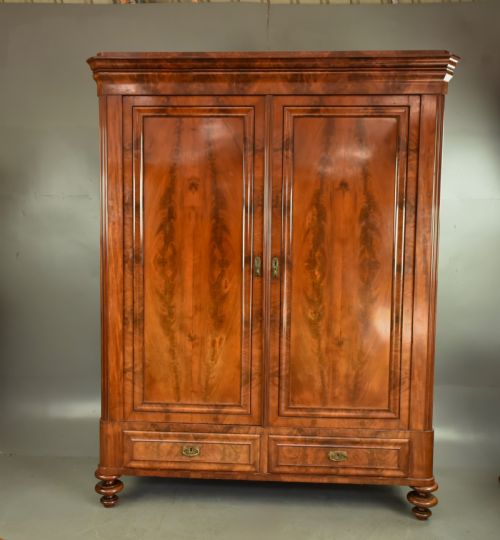 Victorian Mahogany Two Door Double Wardrobe Flat Packs