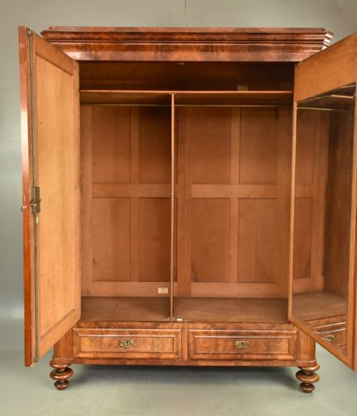 fig 1. Victorian mahogany two door double wardrobe flat packs