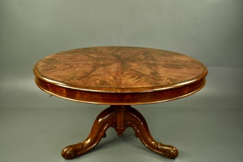 fig 1. Victorian flame mahogany dining table centre table