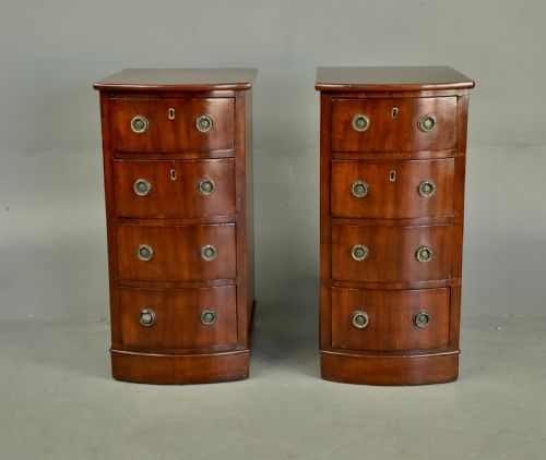 Pair of Victorian Bowfront Bedside Chests