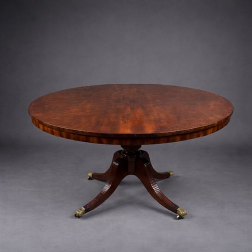 fig 1. Regency mahogany circular dining table