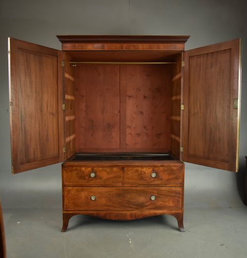 fig 1. Georgian mahogany double wardrobe