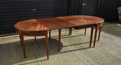 Antique Georgian Mahogany D End Dining Table C1780 Extending