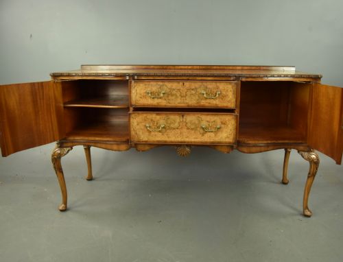 WALNUT QUEEN ANNE STYLE SIDEBOARD BY HILLE OF LONDON - ADDITIONAL PHOTO 4