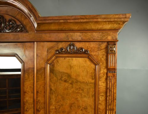 fig 4. Victorian burr walnut triple wardrobe compactom