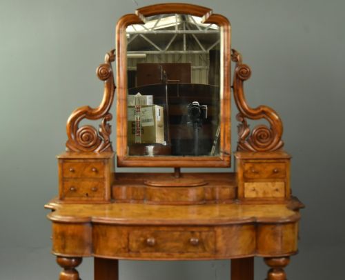 fig 1. Victorian burr walnut dressing table