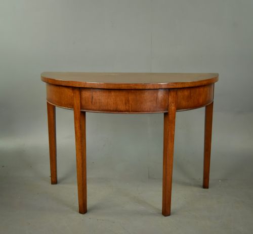 fig 2. pair of Georgian mahogany demi lune console tables
