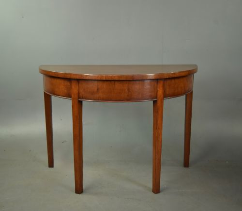 fig 3. pair of Georgian mahogany demi lune console tables