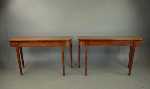 fig 1. Pair of Georgian mahogany D end console tables