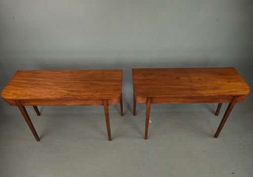 fig 2. Pair of Georgian mahogany D end console tables