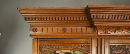 fig 3. Victorian walnut triple breakfront  wardrobe