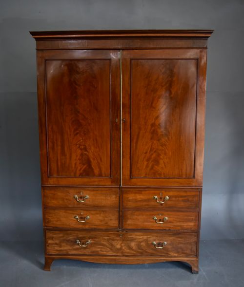 GEORGIAN MAHOGANY DOUBLE WARDROBE FLAT PACKS