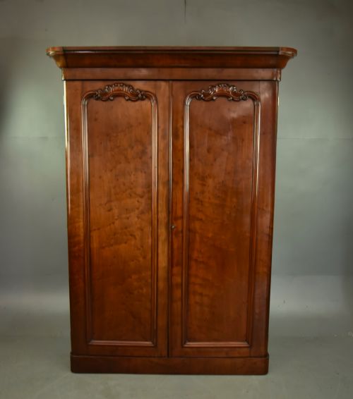 Early Victorian Mahogany Double Wardrobe Compactum