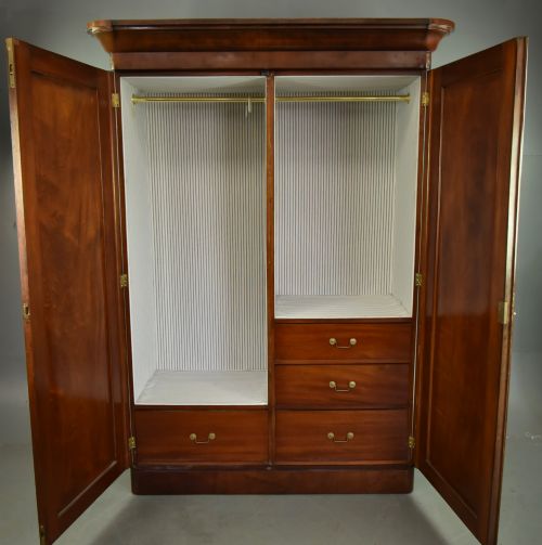 fig 1. Early Victorian Mahogany Double wardrobe Compactum