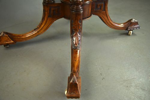fig 3. Antique Victorian inlaid walnut oval breakfast table