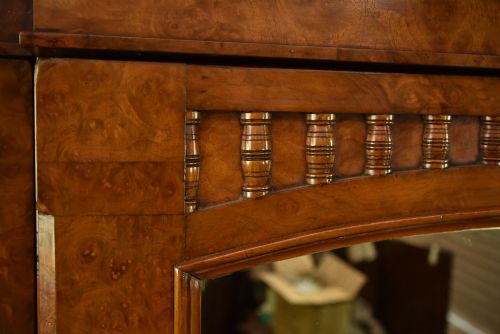 VICTORIAN BURR WALNUT TRIPLE WARDROBE - ADDITIONAL PHOTO 4