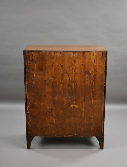 NARROW REGENCY MAHOGANY BOWFRONT CHEST OF DRAWERS - ADDITIONAL PHOTO 7