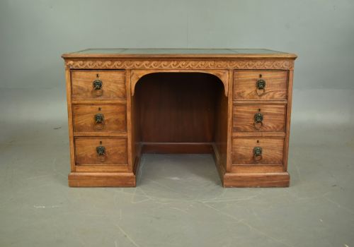 19th Century Regency Style Mahogany Pedestal Desk