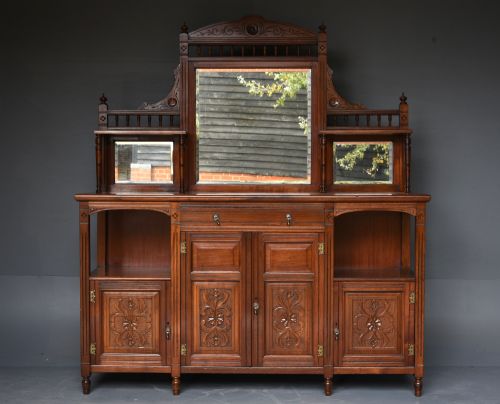 Victorian Walnut Mirror Back Sideboard