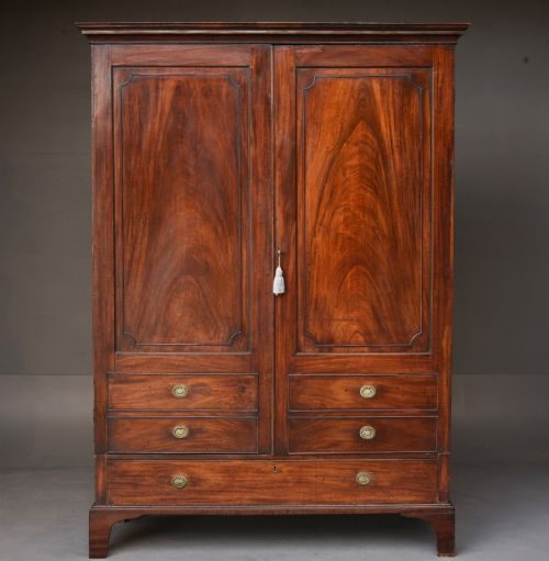 Georgian Mahogany Double Wardrobe (Flat Packs)