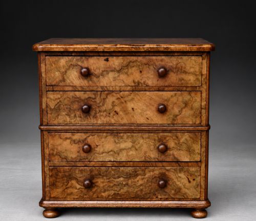small walnut chest of drawers