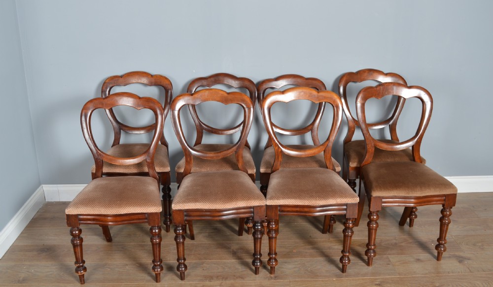 Early Victorian extending dining table and 8 victorian chairs  View IV
