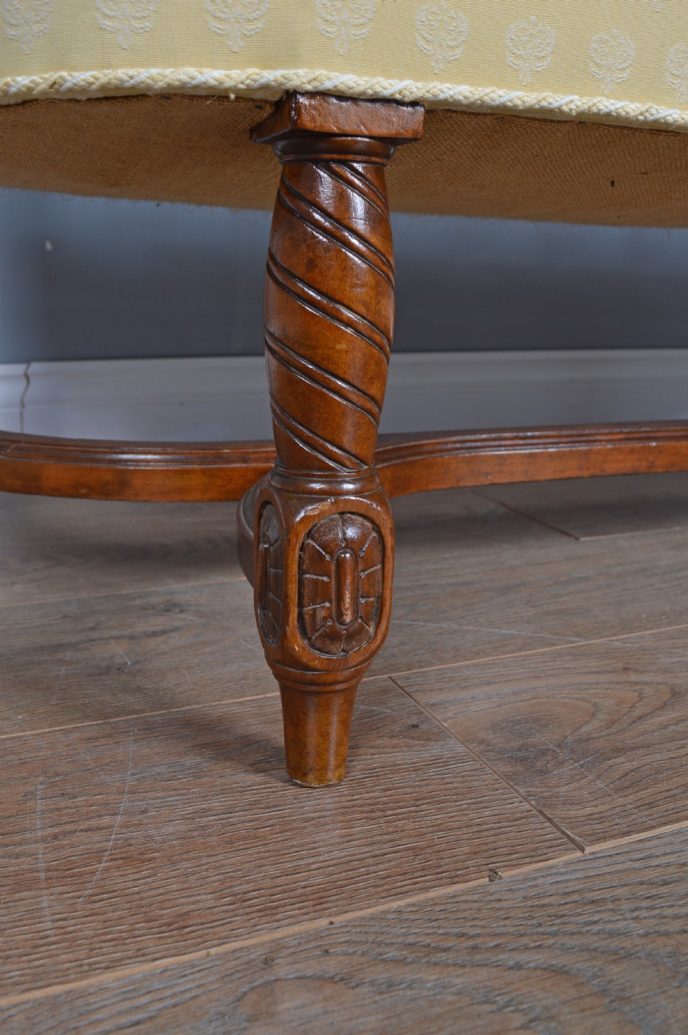 Antique carved walnut window seat  View VIII