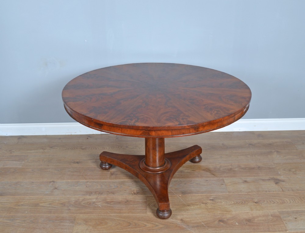 Regency circular  mahogany centre table or dining table  View III
