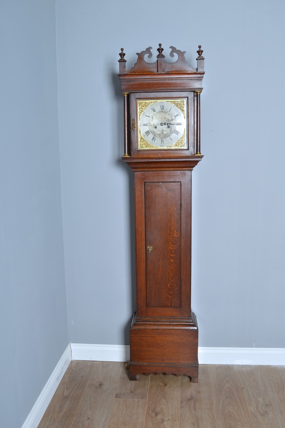 18th century oak grandfather clock 