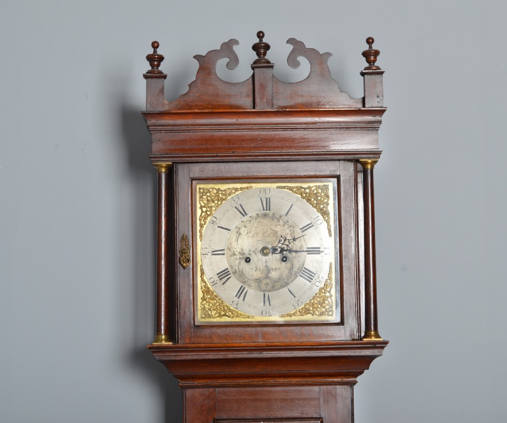 18th century oak grandfather clock  View III