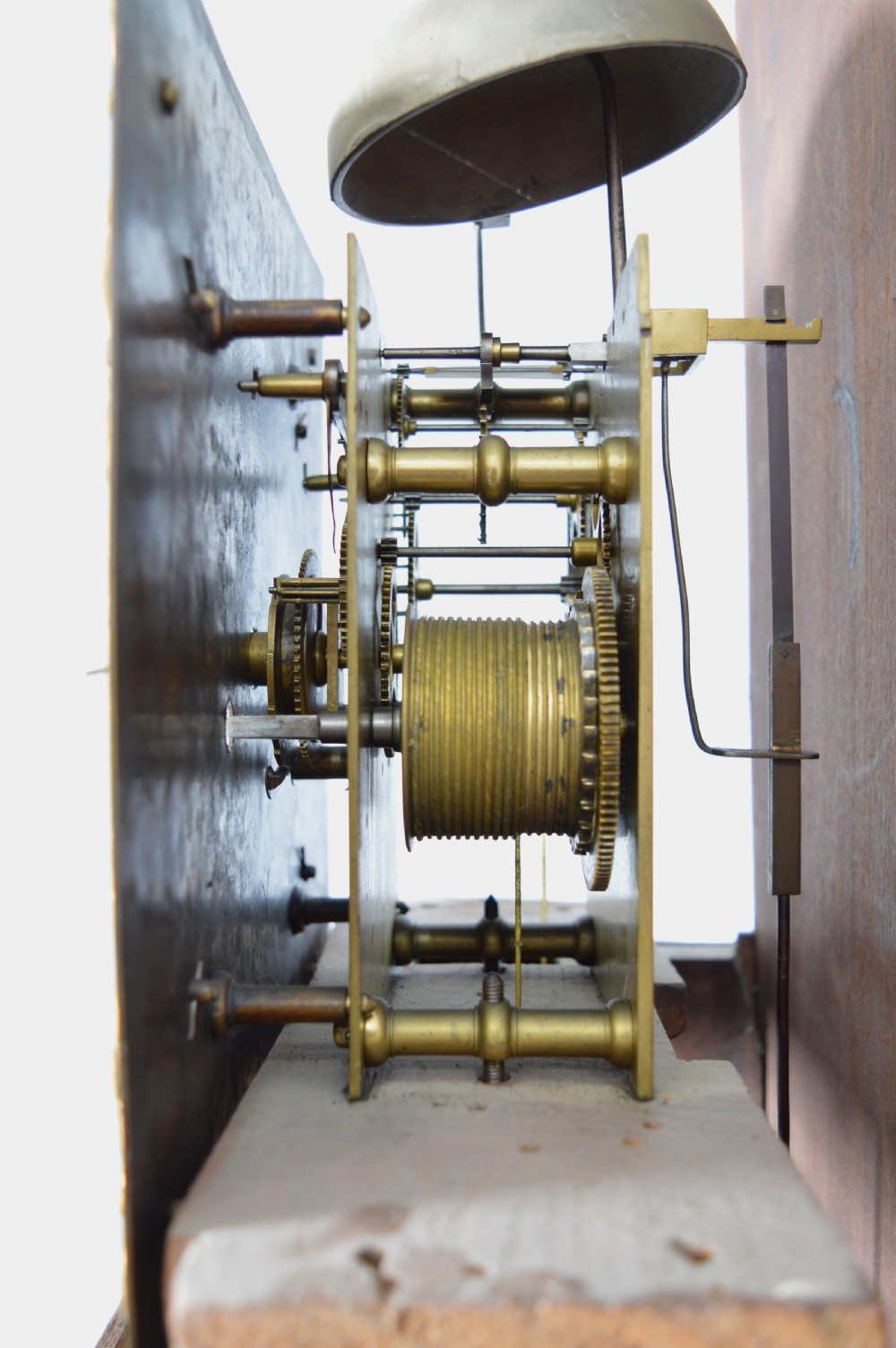 18th century oak grandfather clock  View V