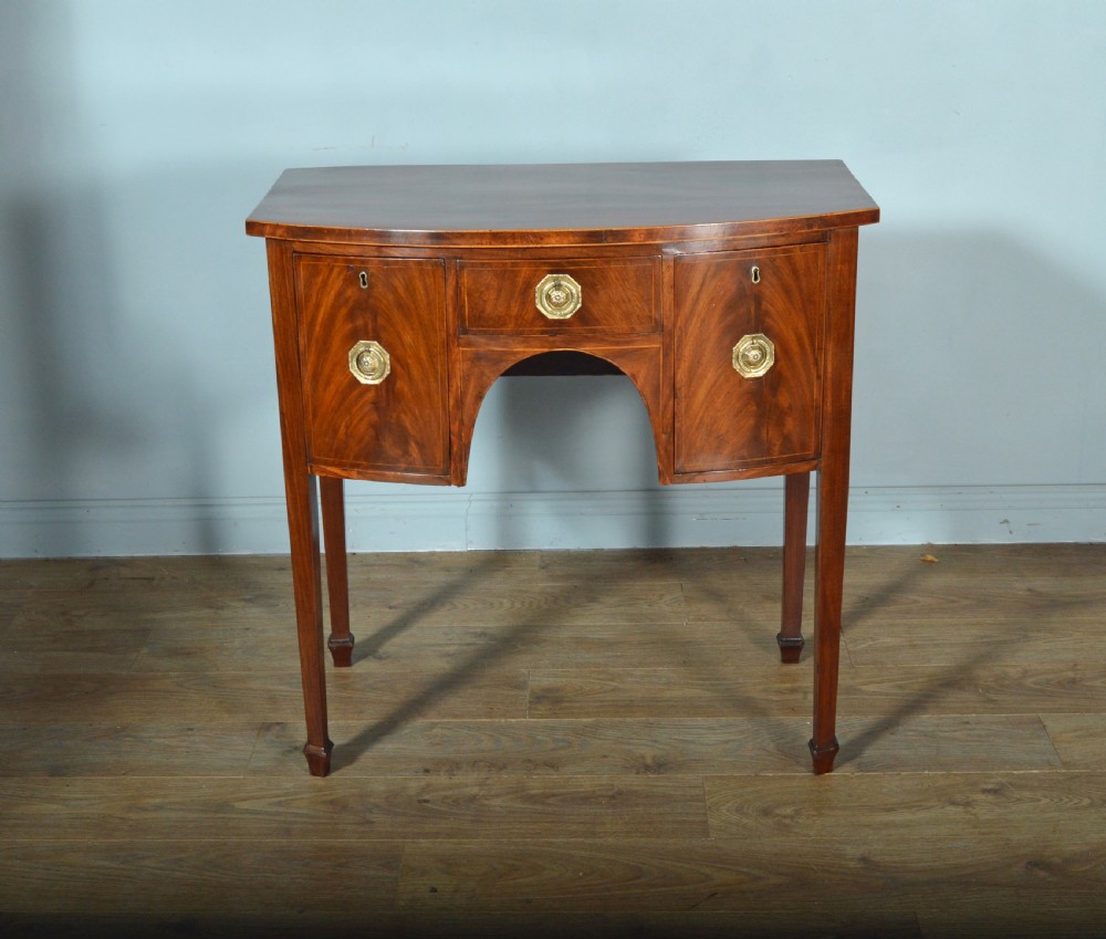 exceptional Antique small Georgian bow front sideboard 