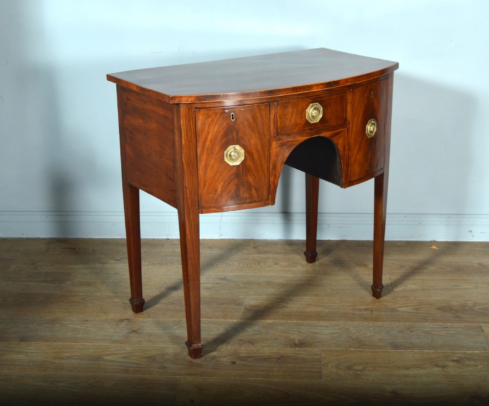 exceptional Antique small Georgian bow front sideboard  View III