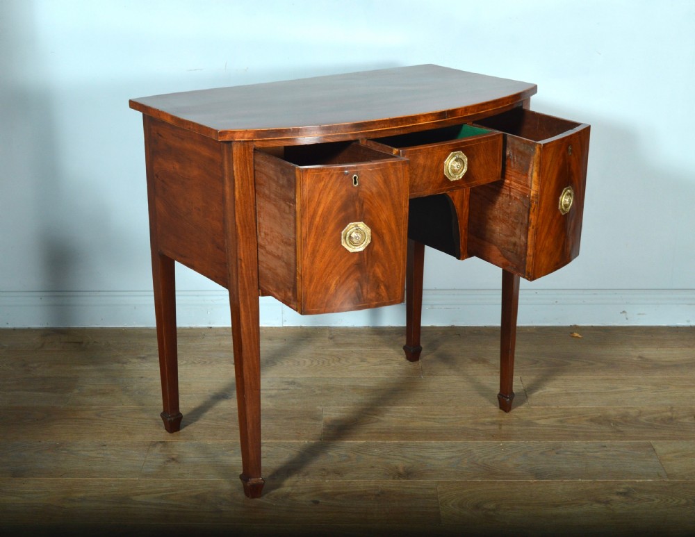 exceptional Antique small Georgian bow front sideboard  View V
