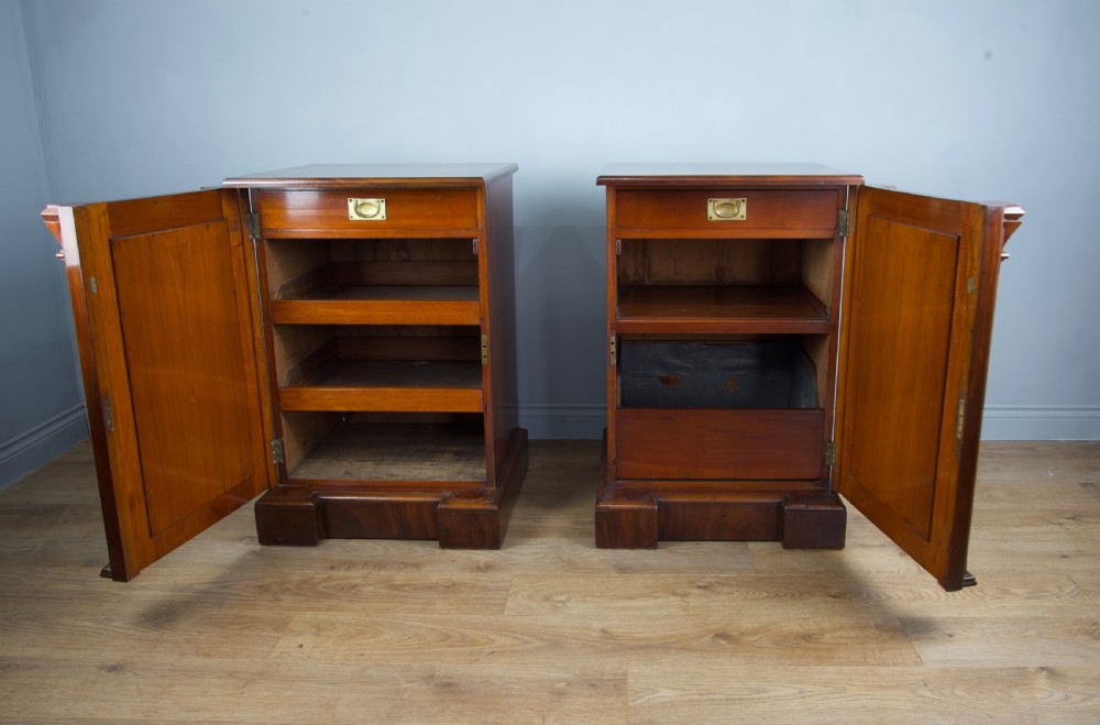 pair of large19th century mahogany pedestal cupboards  View IV