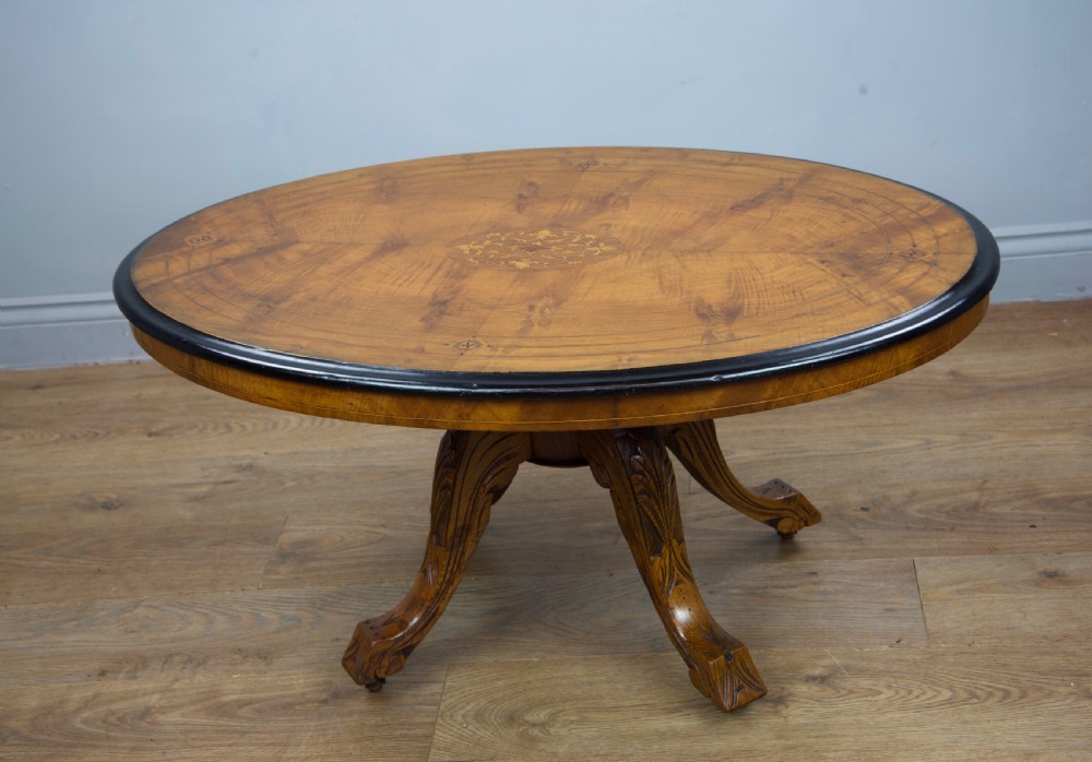 Victorian walnut coffee table 