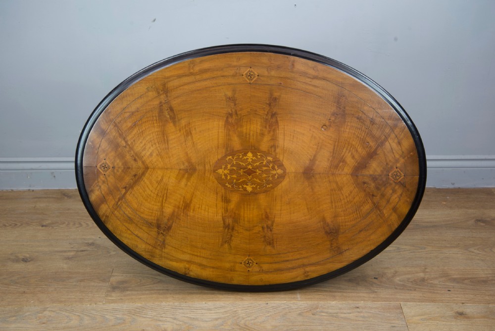Victorian walnut coffee table  View II