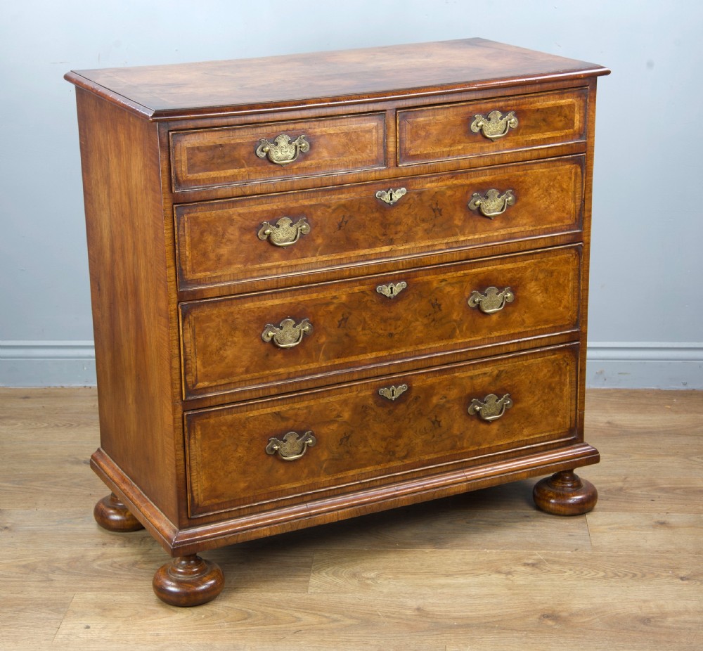Antique Queen Anne  walnut chest of drawers  View II