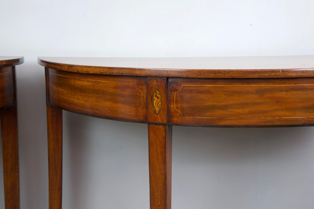 pair of Georgian mahogany console tables  View III