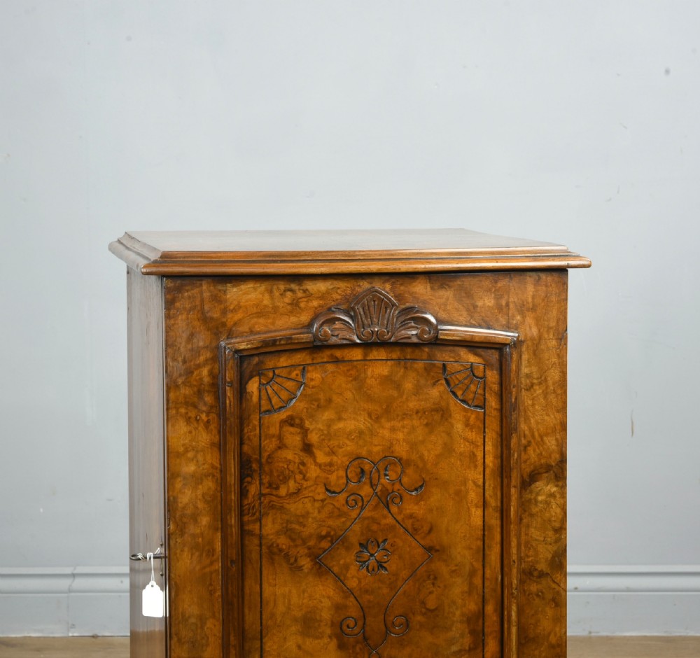 Pair of Victorian walnut bedside cabinets  View VI
