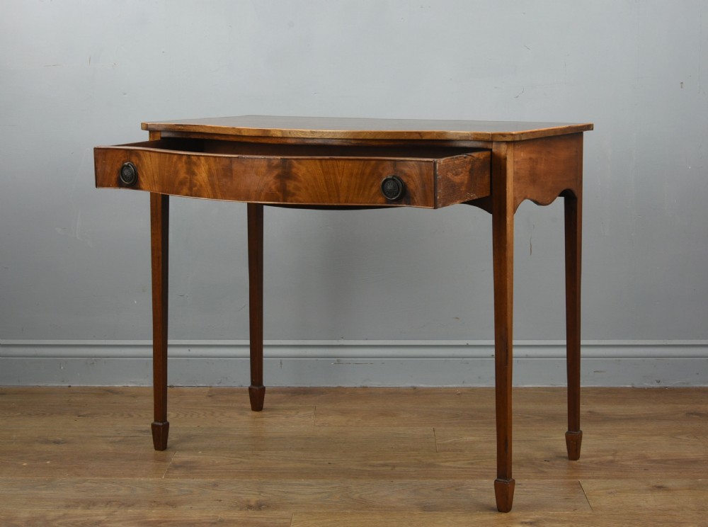 19th century serpentine mahogany side hall table  View III
